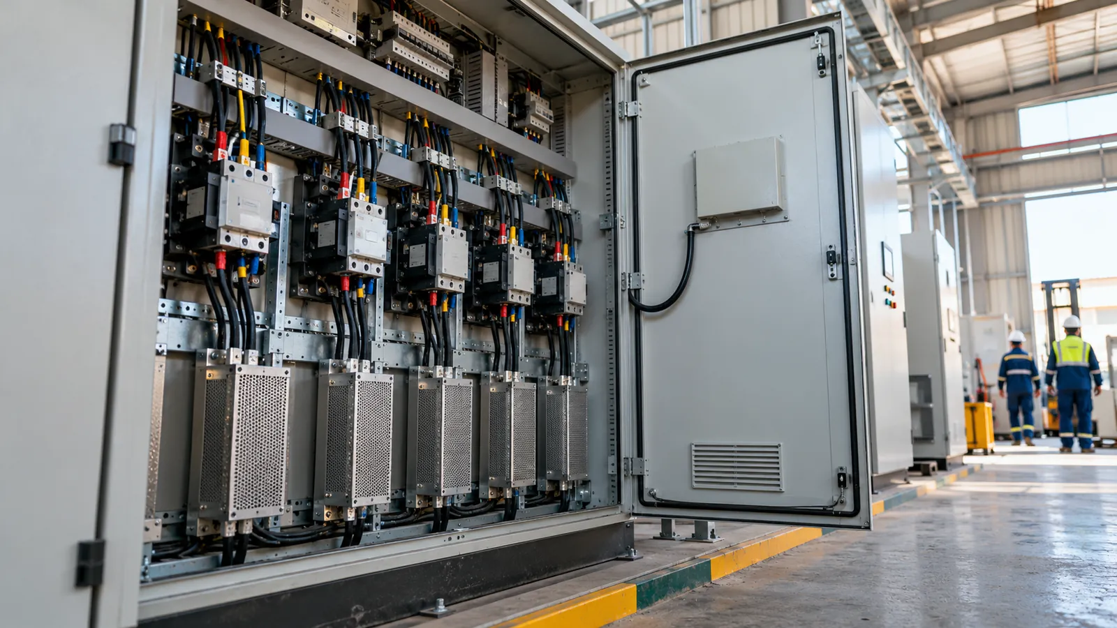 Capacitor-duty contactor with damping resistors in an APFC panel in Saudi Arabia