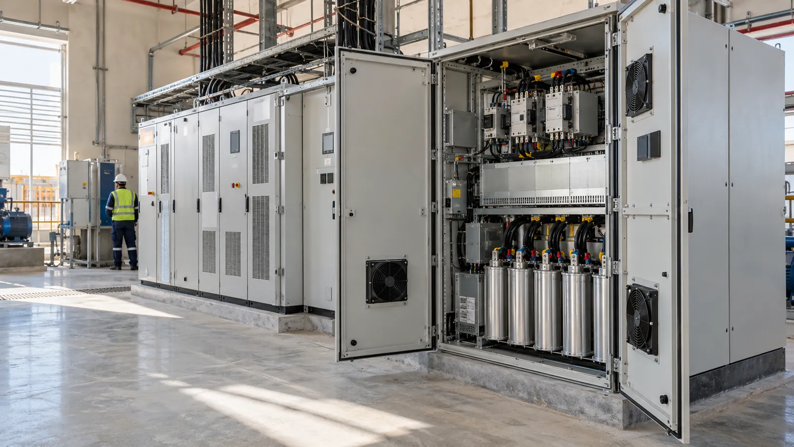 Harmonic filter panel for variable frequency drives installed at a plant in Saudi Arabia
