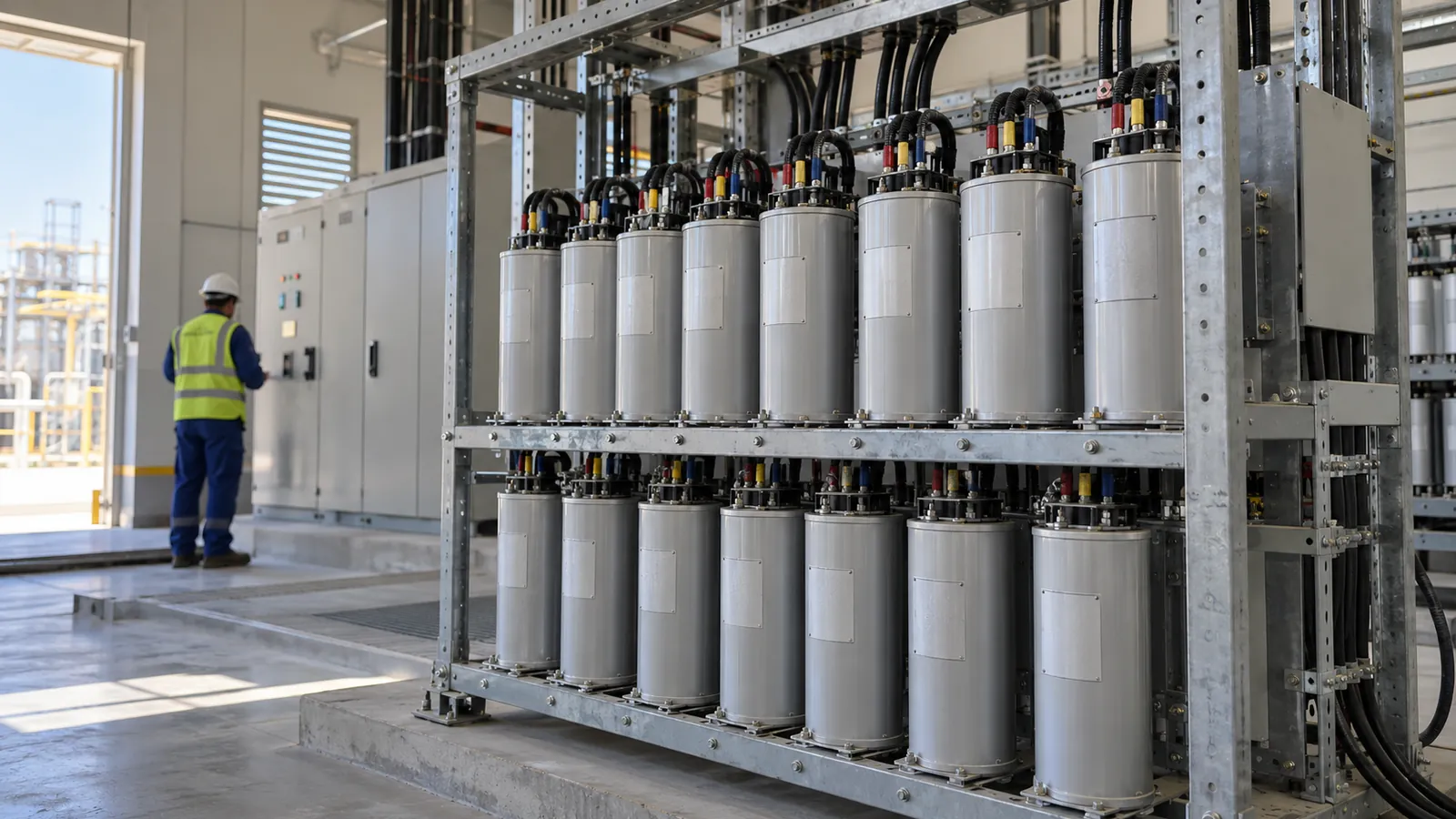 LV power capacitors rated 440 V and 525 V for a capacitor bank in Saudi Arabia