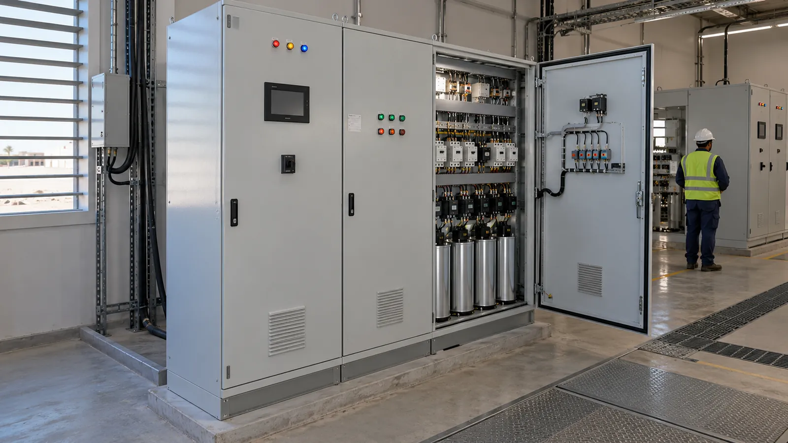 Automatic power factor correction panel for a commercial building in Al Khobar