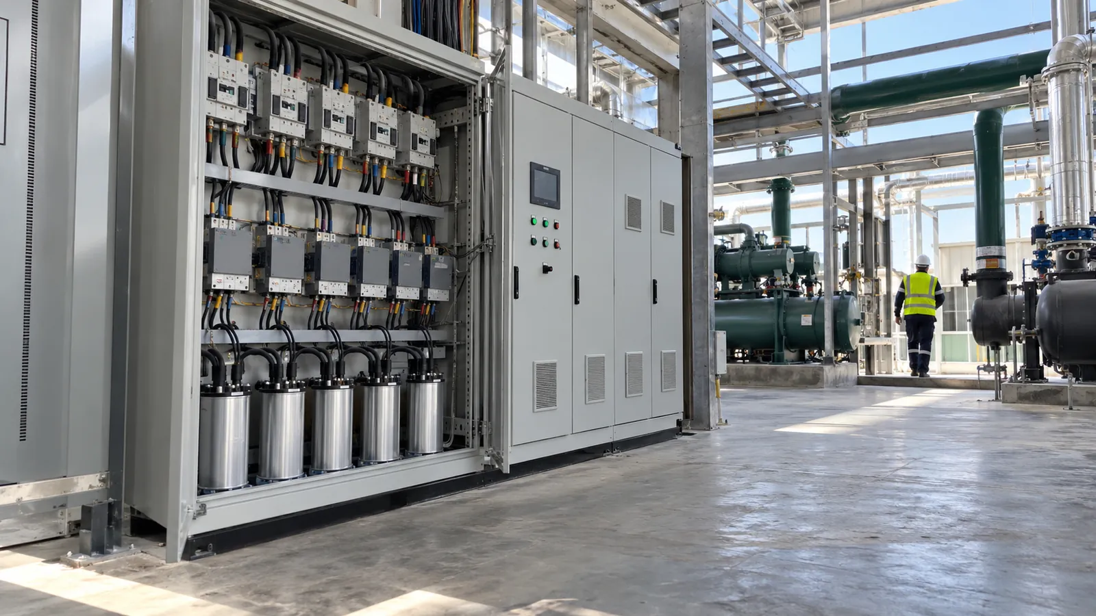APFC panel for refrigeration compressors in a Saudi cold store