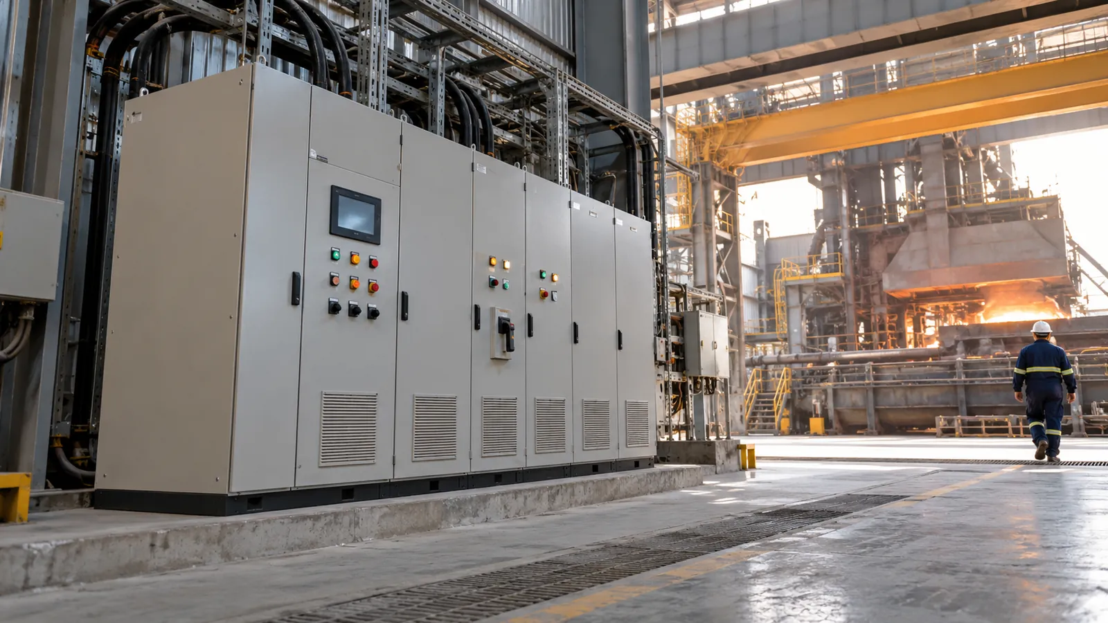 Fast-switching power factor correction panel for a steel plant in Saudi Arabia